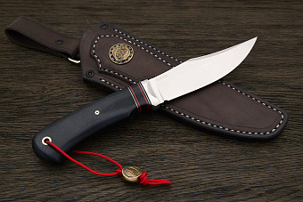 Нож туристический Геннадия Дедюхина Балем, клинок 130мм, сталь M398, рукоять микарта чёрная