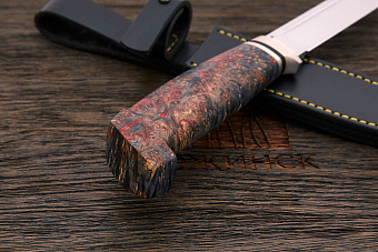 Финский нож Сергея Никитина, сталь ATS-34, рукоять стаб. кап