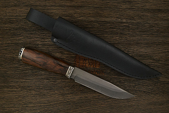 Разделочный нож Игоря Пампуха Модель 007, клинок 145мм, булат легированный, рукоять корень ореха