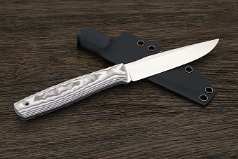 Нож туристический UralEDC, клинок 110мм, сталь Cor-X, рукоять G10 серый