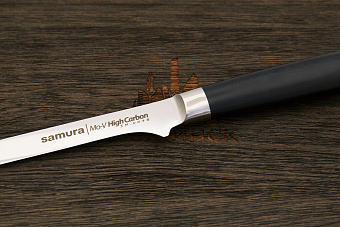 Нож кухонный Samura филейный 218мм, сталь AUS-8, рукоять G10