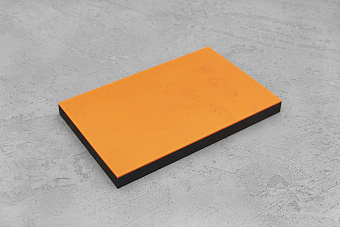 Микарта, плашка 130x80x10(+)мм, с оранжевым спейсером 1,5мм