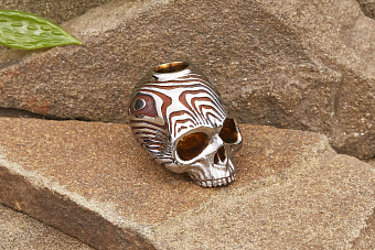 Бусина на темляк «Лаки Дамаск» титан бронза