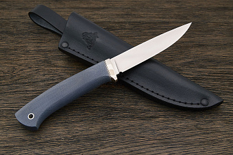 Разделочный нож Къметь, клинок 105мм, сталь M390, рукоять микарта