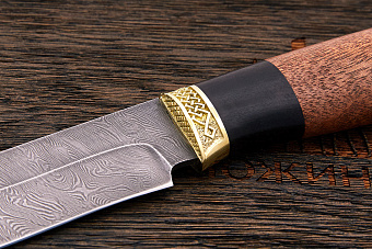 Нож туристический Эльбрус Ястреб, клинок 130мм, дамаск