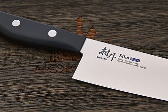 Нож кухонный Shimomura сантоку 165мм, сталь молибден-ванадиевая