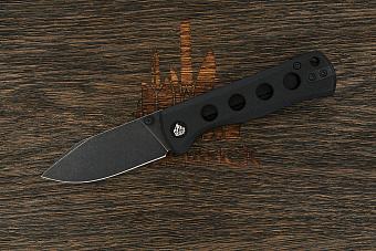 Нож складной QSP Canary Folder, клинок 72мм, сталь Sandvik 14C28N BW, рукоять G10 чёрный