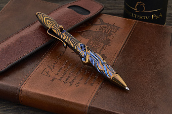 Авторская титановая ручка Дмитрия Стрельцова «Амелия. Спуки» с затвором Т1