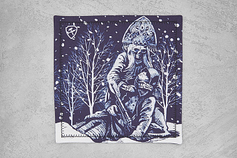 Хэнк EDC платок Ponomarev Forge Немец и русская зима, 23×23см