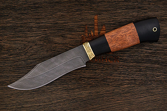 Нож туристический Эльбрус Егерь, клинок 140мм, дамаск