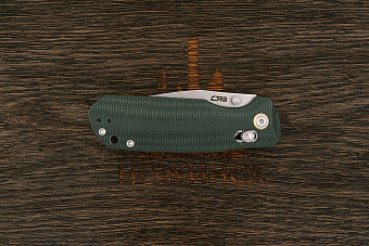 Нож складной CJRB Maximal, клинок 75мм, сталь AR-RPM9, рукоять микарта зеленая