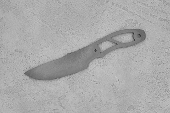 Заготовка для ножа, сталь Х12МФ 4,4мм. Модель "EDC-I" с клинком 100мм, ТО 60-61HRC