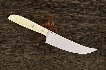 Нож кухонный MOYO Геликон пчак 155мм, сталь AR-RPM9, рукоять G10-extra слоновая кость