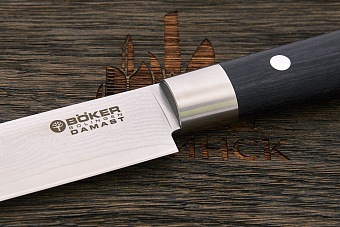 Нож кухонный Böker гастрономический 229мм, сталь VG-10 в обкладках из дамаска