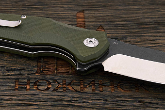 Нож складной QSP Snipe, клинок 90мм, сталь D2, рукоять G10 оливковый