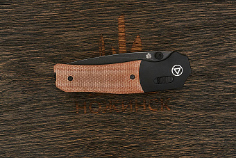 Нож складной QSP Vault, клинок 83мм, сталь Sandvik 14C28N, рукоять микарта/алюминий-BT