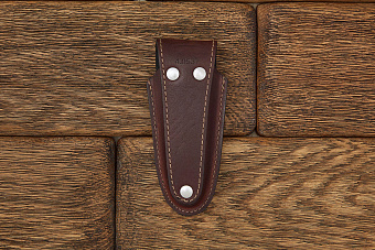 Чехол на ремень кожаный коричневый, модель 0537
