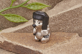 Бусина на темляк Медвежонок от мастерской Крымская бронза