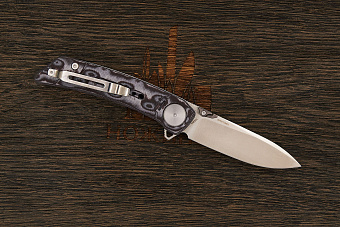 Складной нож WIN+ Vindex, сталь 14C28N, рукоять микарта серый