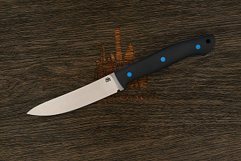 Нож туристический Мастерской Тать Горностай, клинок 105мм, сталь Cor-X, рукоять G10 черный