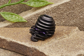 Бусина на темляк «Лаки Cut» титан черный