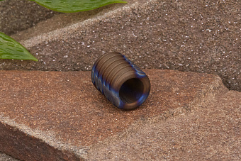 Титановая бусина на темляк «Спираль» термо