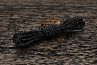 Шнурки для обуви из паракорда, 160см, черные