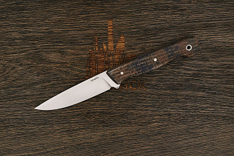 Разделочный нож Къметь, клинок 90мм, сталь Lomax, рукоять микарта