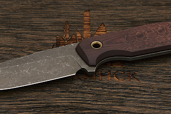 Нож EDC Нож с Котом Пионер 2, клинок 88мм, сталь Х12МФ