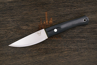Нож туристический Beaver knife Bird&Trout XXXL, клинок 112мм, сталь PGK, рукоять микарта чёрная-Ж
