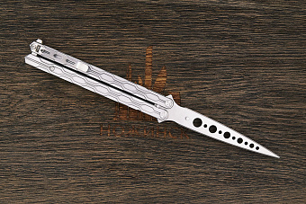 Тренировочный нож балисонг Reptilian Плазма, модель 03, сталь 440, рукоять сталь