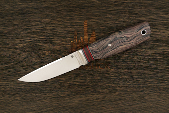 Нож туристический Геннадия Дедюхина Финка Томми, клинок 110мм, сталь N690, рукоять микарта коричн