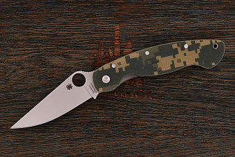 Складной нож Spyderco Military, сталь CPM S30V, рукоять G10 камо