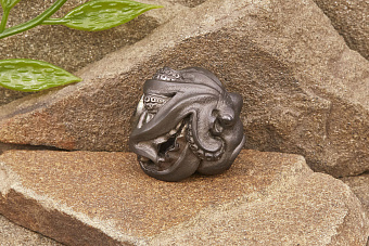 Бусина на темляк «Осьминог» титан