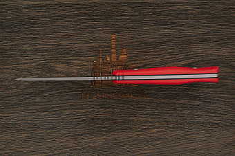 Разделочный нож Owl knife Barn-F, сталь CPR, рукоять G10 красный