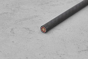 Мозаичный пин "Цветок-III" 8,0x100 мм, контур - карбон, центр - сталь, латунь красный