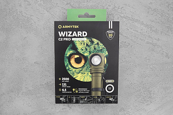Фонарь Armytek Wizard C2 Pro Olive Magnet USB, 2500 люмен, холодный свет