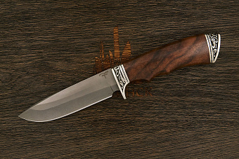 Разделочный нож Игоря Пампуха Модель 083, клинок 120мм, булат легированный, рукоять орех