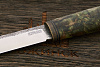 Разделочный нож  Уральский мастеровой Пукко, клинок 130мм, рукоять стаб. дерево зеленый - фото №4