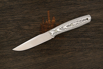 Нож туристический UralEDC, клинок 110мм, сталь Cor-X, рукоять G10 серый