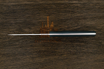 Нож туристический Геннадия Дедюхина Танто, клинок 120мм, сталь Elmax, рукоять микарта зеленая