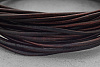 Кожаный шнурок 3мм (коричнево-чёрный), 1 метр - фото №2