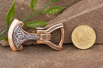 Замок на браслет "Топор плетёнка" 