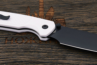 Нож складной CJRB Pyrite Light, клинок 85мм, сталь AR-RPM9, рукоять термопластик FRN белый
