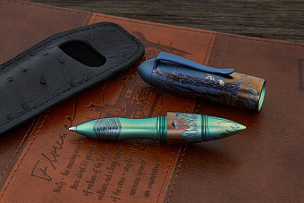 Эксклюзивная авторская ручка Дмитрия Стрельцова «Цеппелин. Bad Teddy на природе»