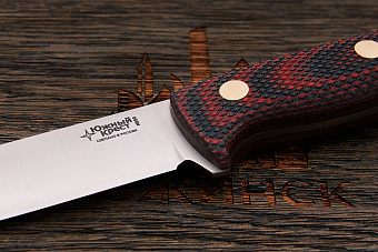 Нож туристический Южный крест Шершень-L, клинок 115мм, сталь N690Co, рукоять текстолит красно-черный