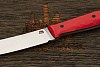 Нож туристический Мастерской Тать Горностай, клинок 105мм, сталь Elmax, рукоять G10 красный 3D - фото №4