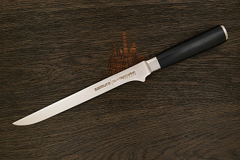 Нож кухонный Samura филейный 218мм, сталь AUS-8, рукоять G10