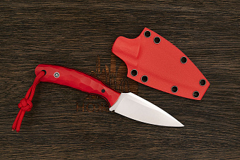 Нож EDC Владимира Толкачева, клинок 82мм, сталь Elmax, рукоять G-10 красный