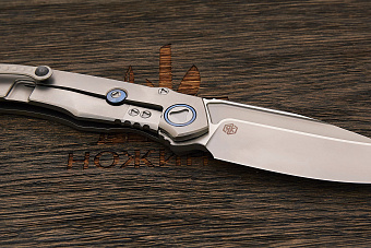 Складной нож Microtech Anax, сталь M390, рукоять титан/карбон